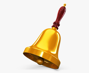 Gold Hand Bell v 1 3D Model