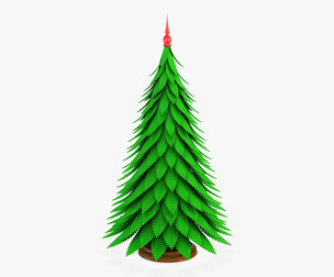 Cartoon Christmas Tree v 1 3D Model