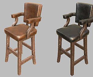 Rustic Bar Stool 01
