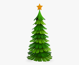 Christmas Tree Paper v 2 3D Model