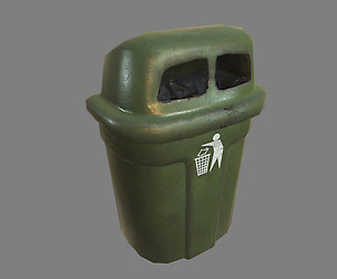 Wall Trash Bin PBR