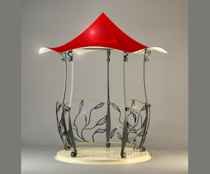 Wrought-iron gazebo