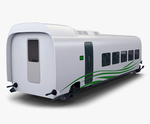High Speed Railway Passenger Car v 1 3D Model