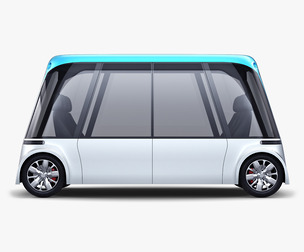 Electric Unmanned City Bus v 1 3D Model