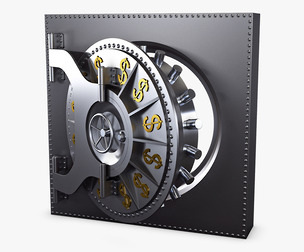 Bank Vault Door v 2 3D Model