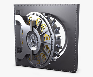 Bank Vault Door v 4 3D Model
