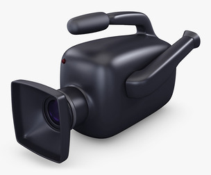 Cartoon Cinema Camera v 1 3D Model