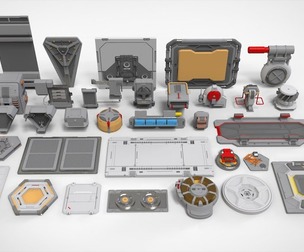 Sci-fi Architecture kitbash 52