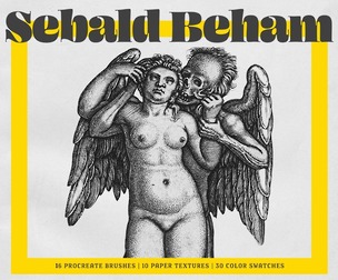 Hans Sebald Beham Procreate Kit (Procreate Brushes, Color Palette & Paper Textures)