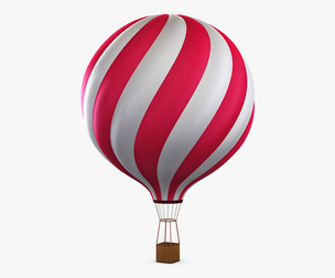 Hot Air Balloon v 3 3D Model