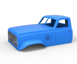 Cab of Vintage GATR Racing Semi truck Version 3 Scale 1:25