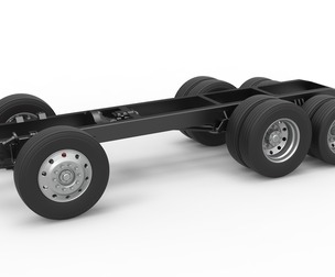 Chassis of Vintage GATR Racing Semi truck Version 3 Scale 1:25