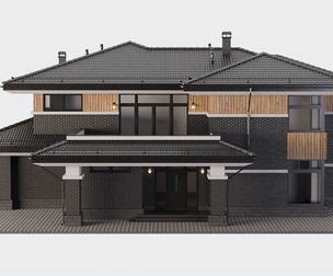 Two-storey cottage with metal roofing