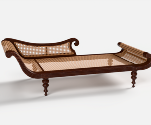 An Anglo Indian caned sofa