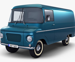 Generic Retro Cargo Van v 2 3D Model