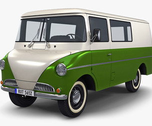 Generic Retro Cargo Van M 1 3D Model