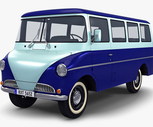 Generic Retro Passenger Van M 1 3D Model