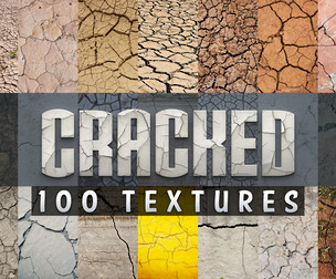 100 Cracked Textures, Dried Surface Ground, Dry Desert, Cracks