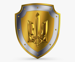 Coat of Arms of Ukraine M 2 3D Model