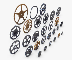 Gears Set v 2 3D Model
