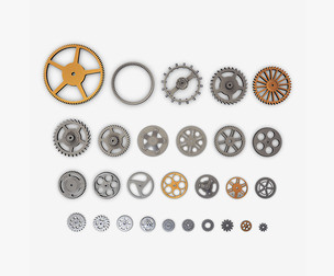 Gears Set v 3 3D Model