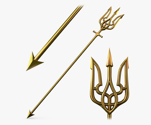 Poseidon Trident of Ukrainian Emblem M 1 3D Model