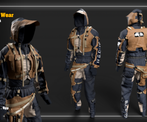 H-G Tech wear / Military cloth / Zprj . Fbx . Obj . Max . Spp