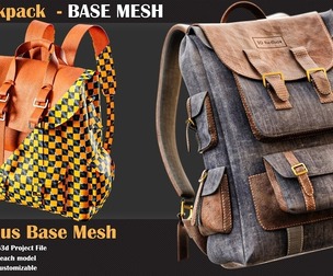 10 Backpack - Base Mesh ( game ready ) VOL 27