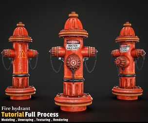 Fire hydrant / Full Tutorial Process + 3D Model