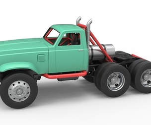 Vintage GATR Racing Semi truck Version 4 Scale 1:25
