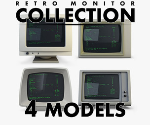 Retro Monitor Collection volume 1 3D Models
