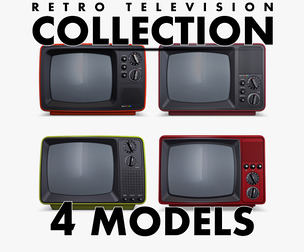 Retro Portable Television Collection volume 1 3D Models