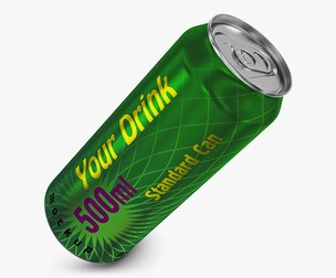 Aluminum Standard Can 500ml v 2 3D Model