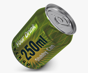 Aluminum Stubby Can 250ml v 2 3D Model