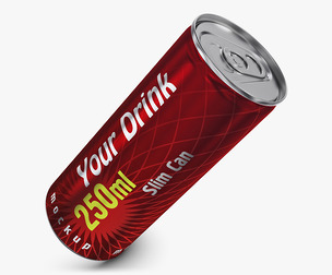 Aluminum Slim Can 250ml v 2 3D Model