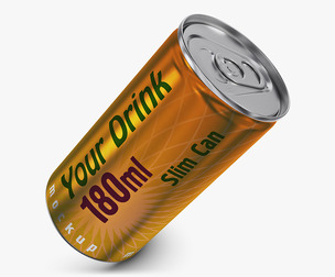 Aluminum Slim Can 180ml v 2 3D Model
