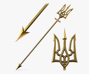 Poseidon Trident of Ukrainian Emblem M 2 3D Model