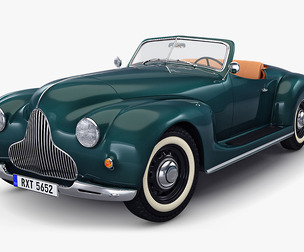 Generic Cabriolet Retro Car M 2 3D Model