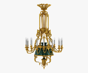 Chandelier Antique Rococo v 1 3D Model