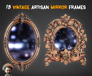 15 Vintage Artisan Mirror Frames - Vol 34