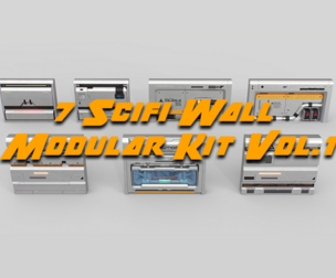 Scifi  Wall  Modular Kit Vol.1