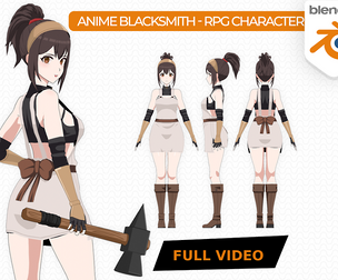 Anime Blacksmith - Complete 3D Modeling Workflow