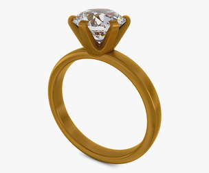 Diamond Gold Ring v 1 3D Model