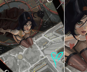 Faye Valentine, cat on the roof. +All version.
