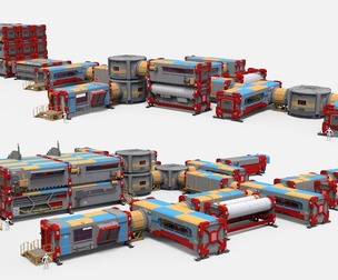 Sci-fi Residential module for habitation