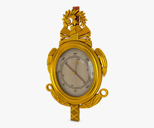 Antique Barometer v 1 3D  Model