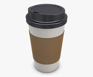 Paper Coffee Cup 16oz 480ml v 1 3D Model