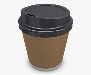 Paper Coffee Cup 8ozU 240ml v 1 3D Model