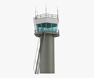 Airport Air Traffic Control Tower M 1 3D Model