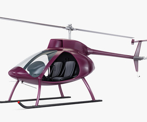 Generic Light Helicopter M 1 3D Model
